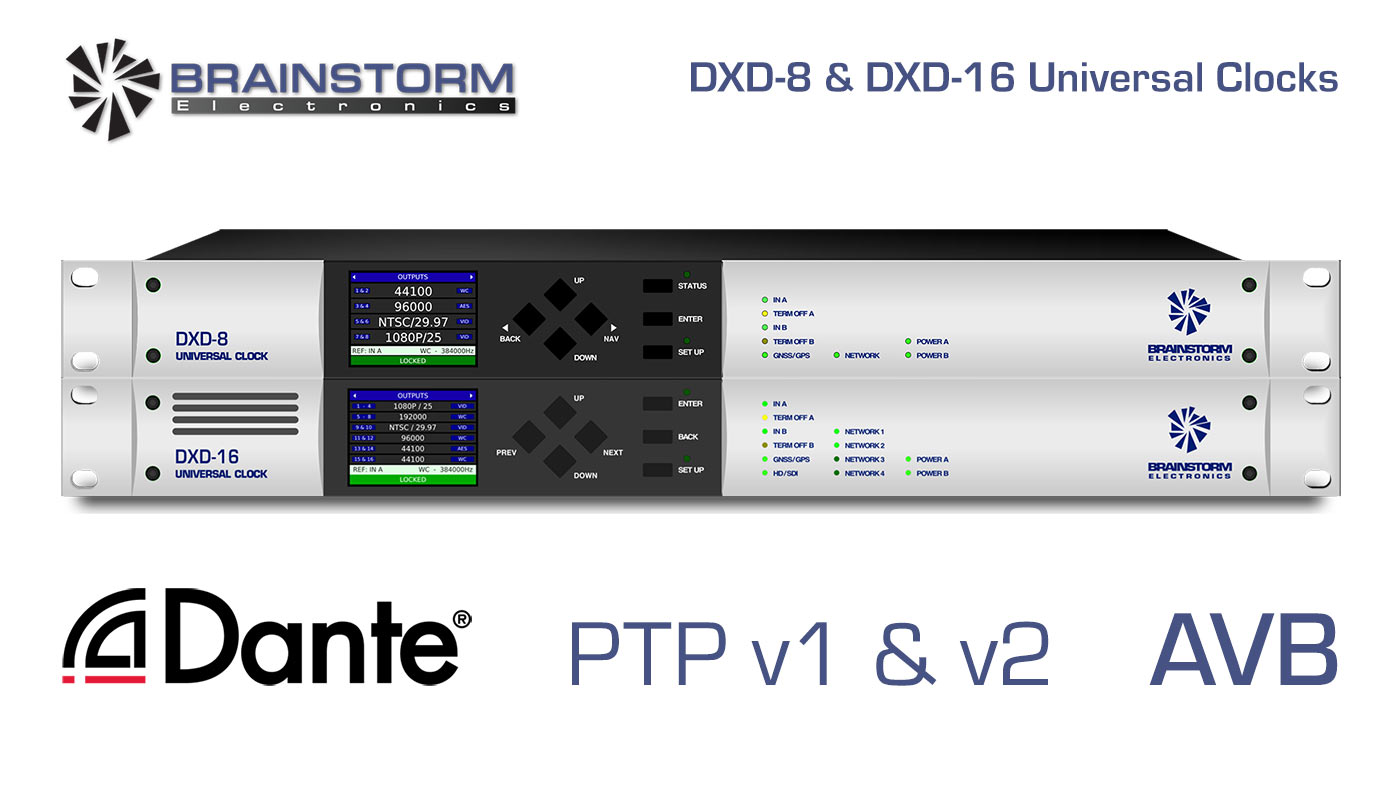 DXD-8 DXD-16 Dante PTP v1&2 and AVB