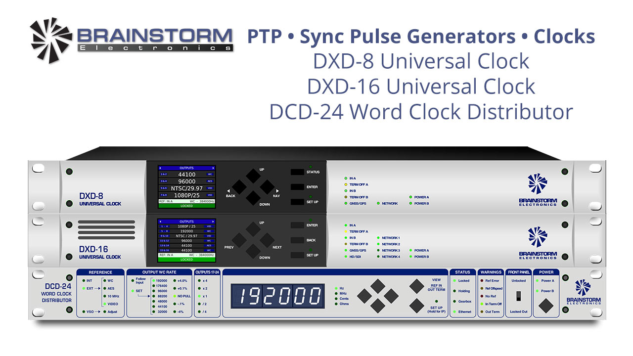 DXD-8 DXD-16 DCD-24 - PTP, SPG & Clocks